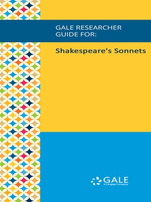 cover image of Gale Researcher Guide for: Shakespeare's Sonnets